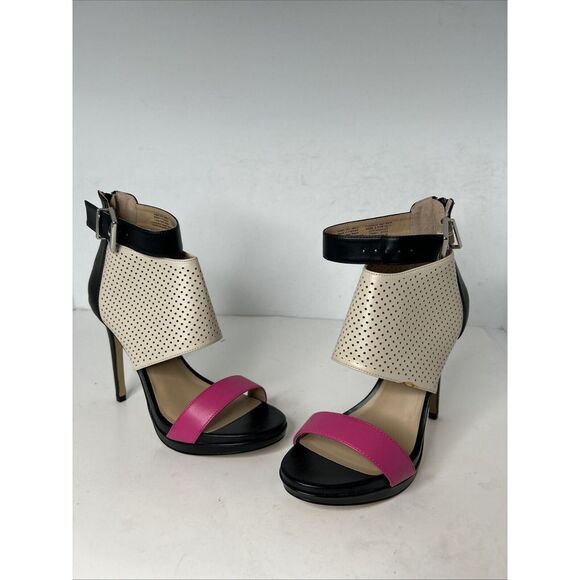 Juicy Couture Shoes - Juicy Couture Atarah Ice Perforated Strapped Stiletto Platform Pumps Sz 8.5M New